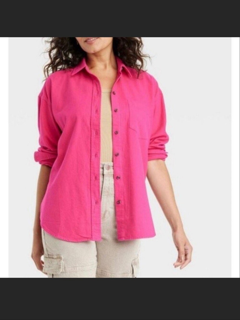 0294 art class Hot Pink Button-Up Shirt
